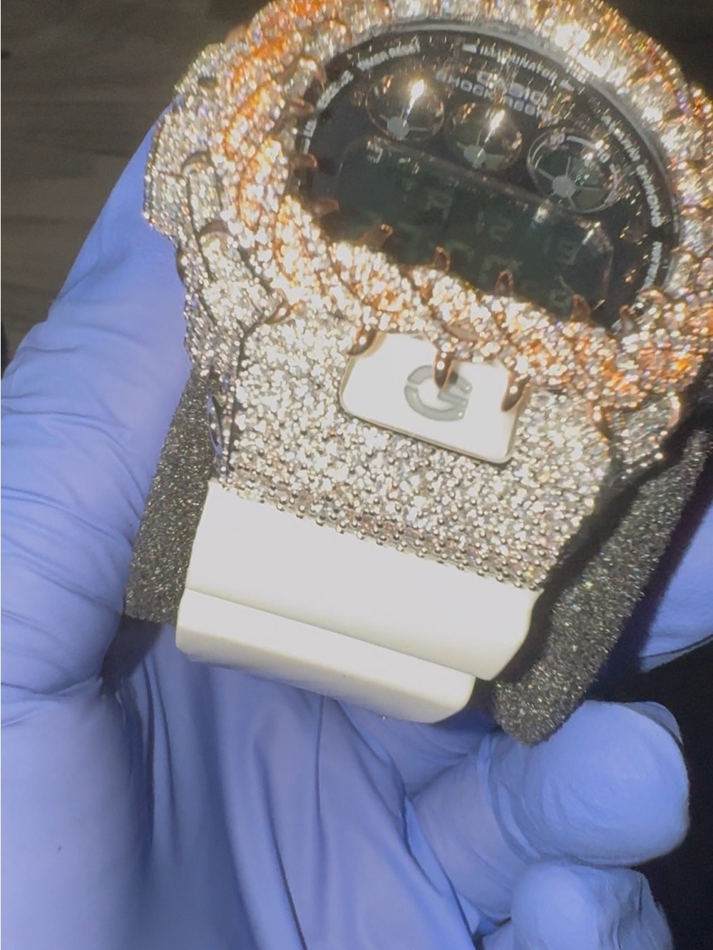 Casio G-Shock Silver and Rose Gold Glitter Digital Watch - Picture 5 of 5